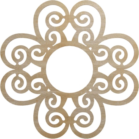 Ekena Millwork Cohen Wood Fretwork Pierced Ceiling Medallion, Hickory, 32"OD x 11"ID x 1/4"T CMWP32X32X0250COHI